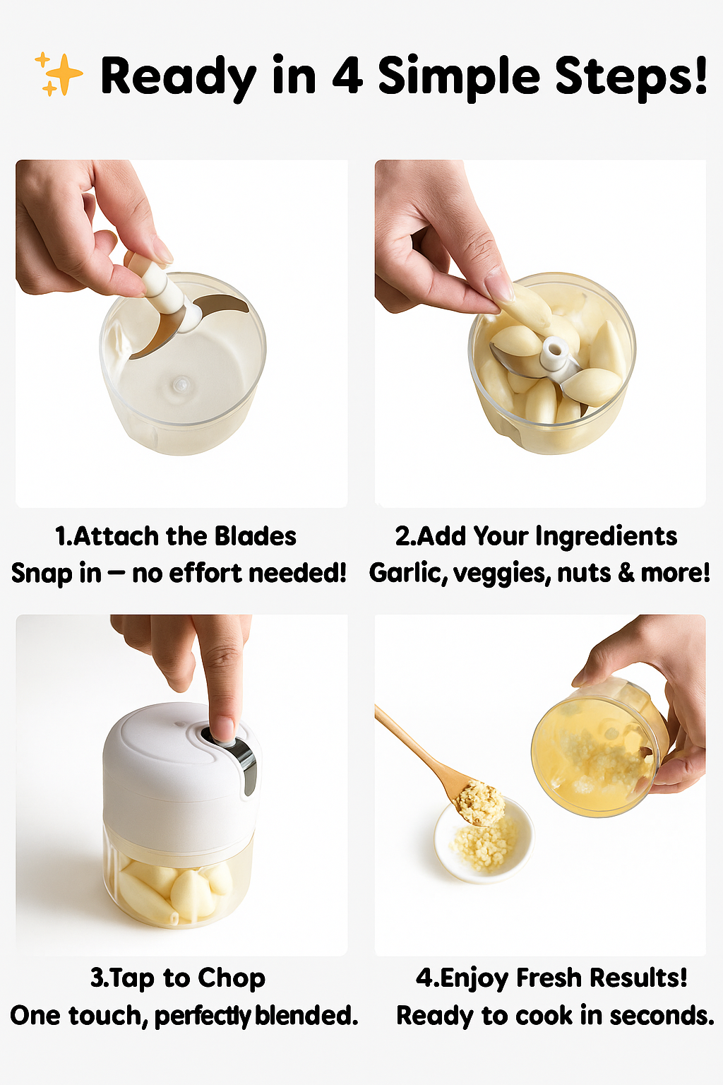 Chop Master Pro- Portable Mini Food Processor